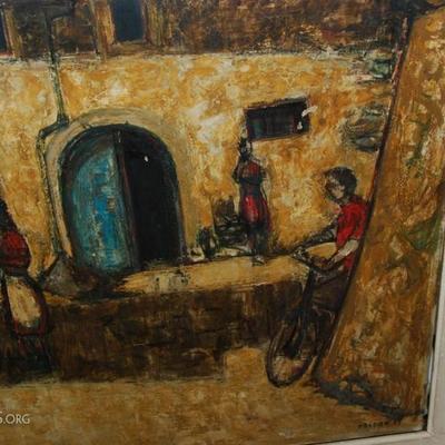 Lot-25 Antique Oil Panting Artist Signed 1899 48"x40"