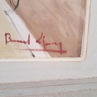 Lot-21 Small Vintage Wooden Framed Paris 1950 Painting Artist Signed