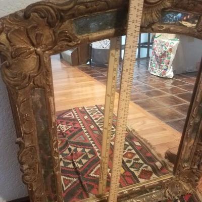 Lot-45 Victorian Wood Carved Wall Hanging Mirror