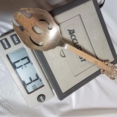 Lot-64 Single Large 9.5" Silver Spoon Stamped 900