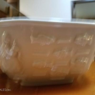 Lot-152 Royal Copenhagen Denmark Bowl White Glass