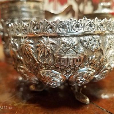 Lot-80 11 Pc Various Mixed Silver Plate Assortment (Teapot)