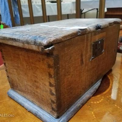 Lot-161 Antique Spanish Wooden Chest