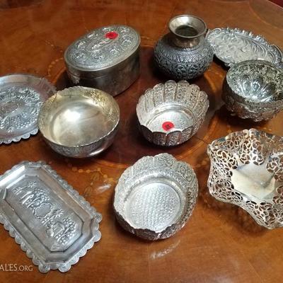 Lot-78 10 Pc Mixed Various Lot Silver Plate Assortment