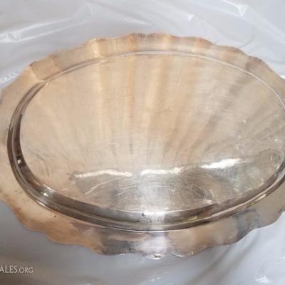 Lot-84 20" Silver Serving Platter Stamped 900