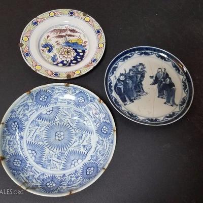 Lot-120 Lot of 3 Various Asian Plates 
