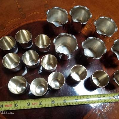 Lot-166 Mixed Lot Silver Communion Cups 