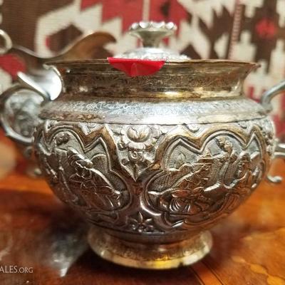 Lot-80 11 Pc Various Mixed Silver Plate Assortment (Teapot)