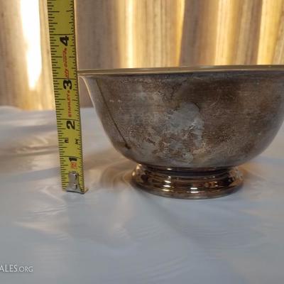 Lot-86 Small Paul Revere Reproduction Oneida Bowl w/ Liner