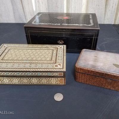 Lot-134 Set of 3 Misc Boxes