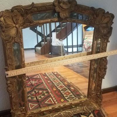 Lot-45 Victorian Wood Carved Wall Hanging Mirror