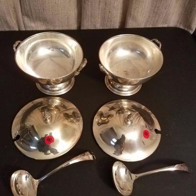 Lot-68 Set of 2 Serving Dishes EPNS A1 Sheffield England