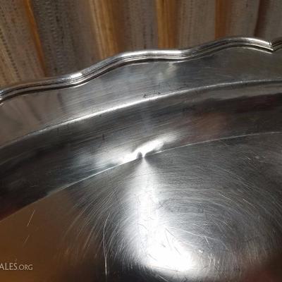 Lot-84 20" Silver Serving Platter Stamped 900