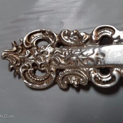 Lot-64 Single Large 9.5" Silver Spoon Stamped 900