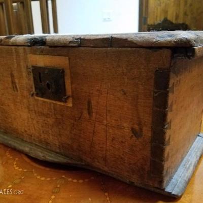 Lot-161 Antique Spanish Wooden Chest