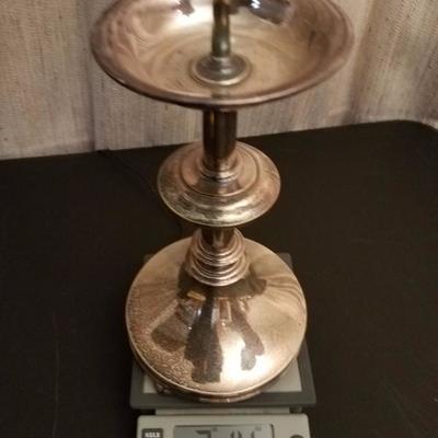 Lot-33 Pair of Antique Candelabra Candle Holders Set of 2 Lot 