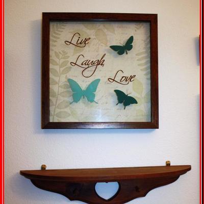 Wall Art & Wooden Wall Shelf - Lot 54
