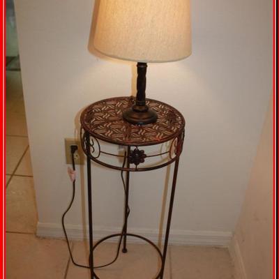 Lamp & Metal Stand - Lot 11