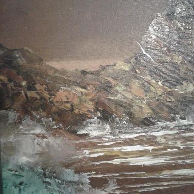 Oil on canvas lighthouse buy D CARaye