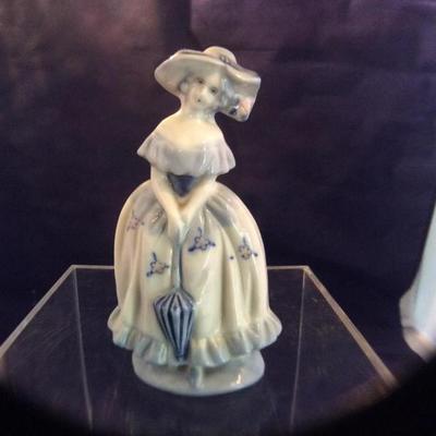 Blue & White Porcelain Lady 