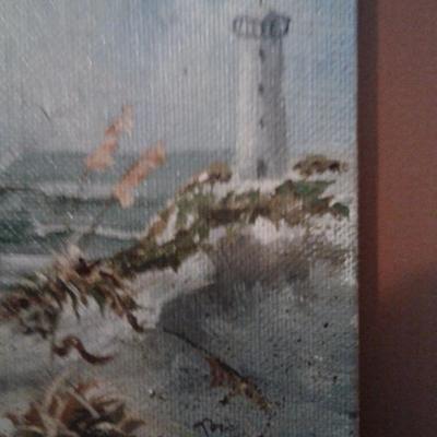 Lighthouse oil on board