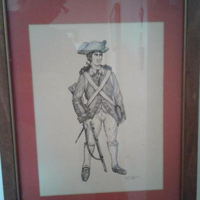 Pair of matching revolutionary soldiers