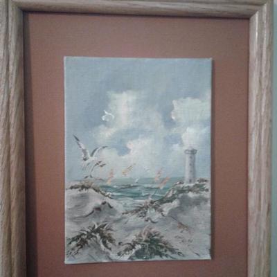 Lighthouse oil on board