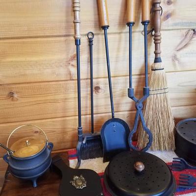 Lot-B23 13 Pc Nostalgic Fireplace Accessory Set Mixed Assorted Tool Lot
