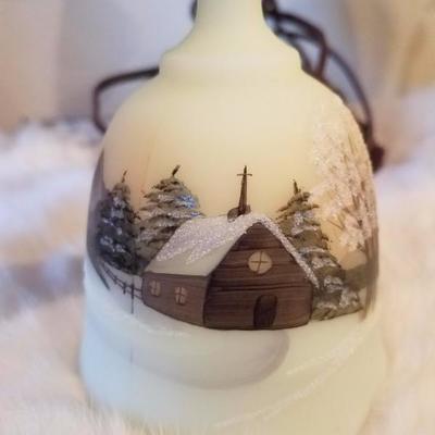 Lot-B44 Vintage Hand Painted Fenton Gone W/ the Wind Hurricane Lamp