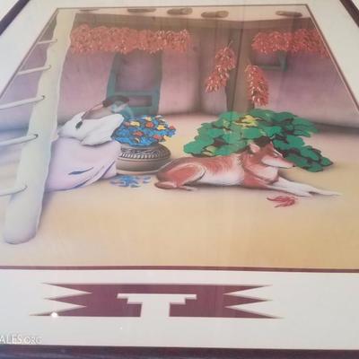 Lot-B51 Signed Matted & Framed "Chili Dog" Print by Robert Arnold 31.5x27