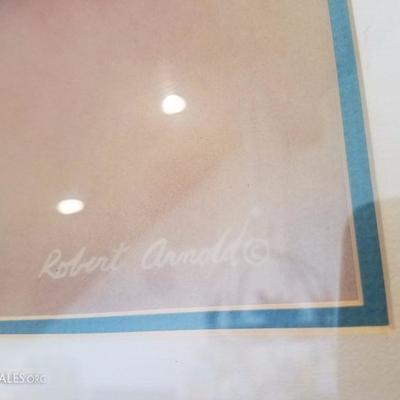 Lot-A18 Robert Arnold Signed 31x27 Framed Matted Print