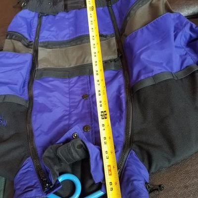 Lot-C22 Men's Full Bodied North Face Purple & Black Ski Suit 