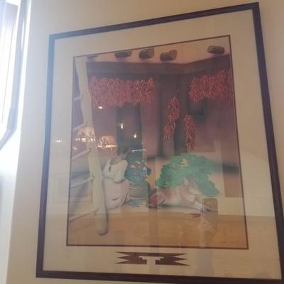 Lot-B51 Signed Matted & Framed "Chili Dog" Print by Robert Arnold 31.5x27