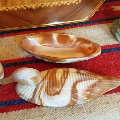 Lot-E7 5 Pc Mixed Lot Swan/Platter/Duck/Angel/Jug 
