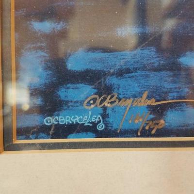 Lot-B32 Clifford Bryclea 29x33.5 "Putting Up the Stars" Matted & Framed Print
