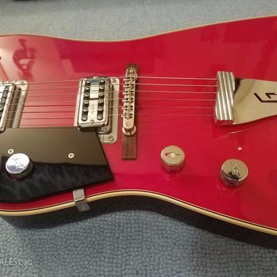 Lot-F6 Custom Left Hand Gretsch 6 String Guitar Red W/ Case Signed "Billy Bo"