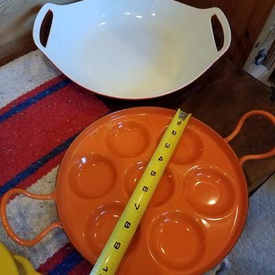 Lot-A16 15 Pc Mixed Enamel Cookware Assortment Lot