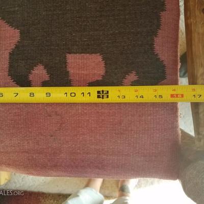 Lot A2 Single Rustic Log Bar Stool Fabric Covered Bear Print