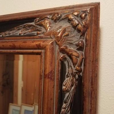 Lot-C7 Vintage Beveled Gilt Mirror 44x32