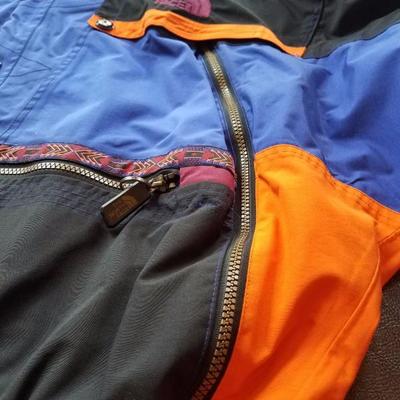 Lot-C21 XL Full Bodied NorthFace Ski Suit Blue Black Red & Orange