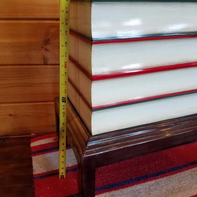 Lot-B9 Wooden Explorers Hidden Chest Book DÃ©cor w/ Stand