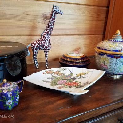 Lot-B61 9 Pc Cloissone DÃ©cor Oriental Asian Mixed Lot