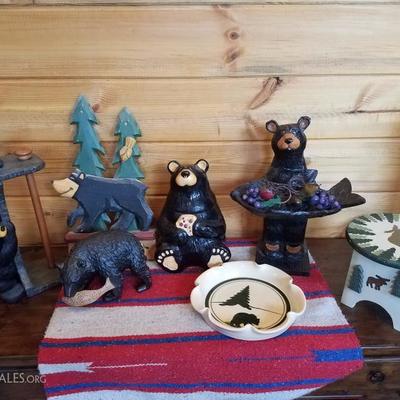 Lot-E1 7 Pc Mixed Bear DÃ©cor Assorted Forest Items