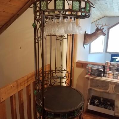 Lot-D5 Round Twisted Metal Wine Vineyard Bar