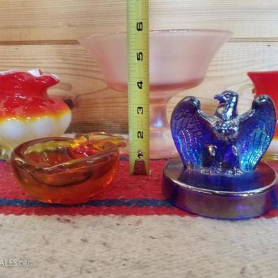 Lot-B55 5 pc Mixed Fenton Glass Assorted Lot