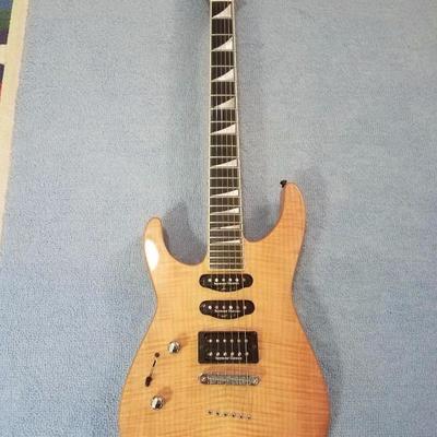 Lot-F7 SL1 Soloist HSS Jackson Flame Maple Top Left Hand Guitar W/ Case