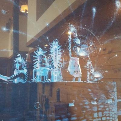 Lot-B32 Clifford Bryclea 29x33.5 "Putting Up the Stars" Matted & Framed Print