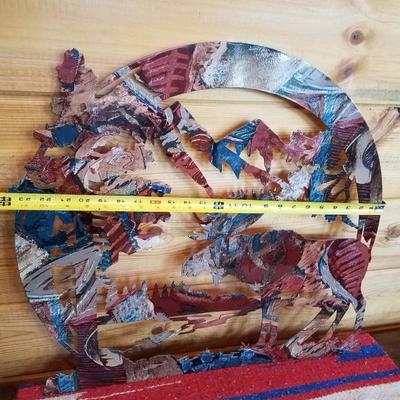Lot-B11 Single Laser Cut Woodland Wall Hanger Moose Art