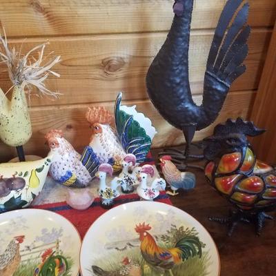 Lot-C17 20+ Country Rooster DÃ©cor Various Mixed Lot