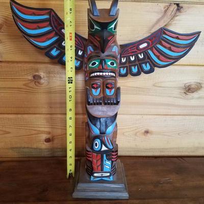 Lot-B30 Artist Gary Rice Haida Tribe Totem Pole Canadian Indian